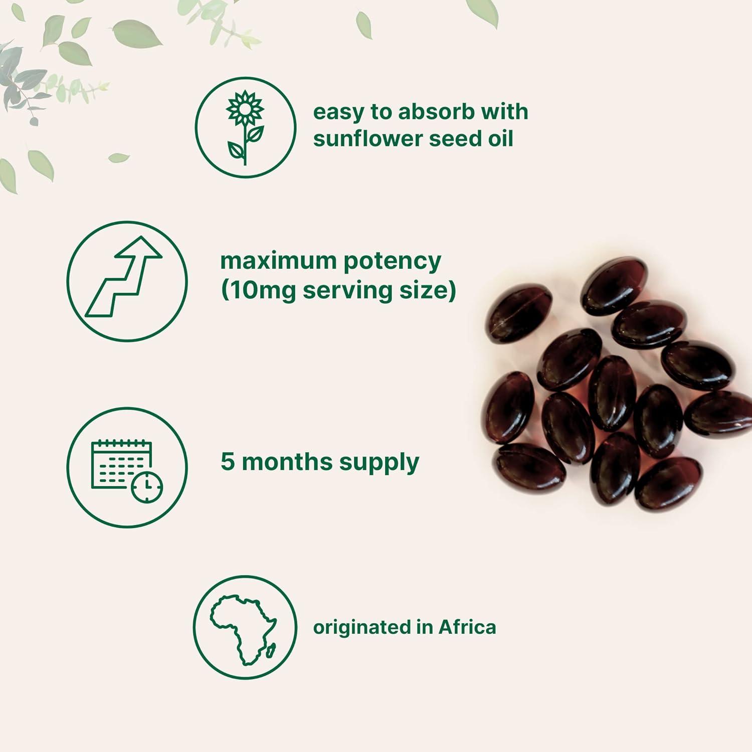 image:imageDouble Strength Yohimbine Supplements for Men and Women 10mg Per Serving 300 Softgels Yohimbine HCL with Virgin Sunflower Seed Oil for Better Absorption Supports Energy Production African Raw