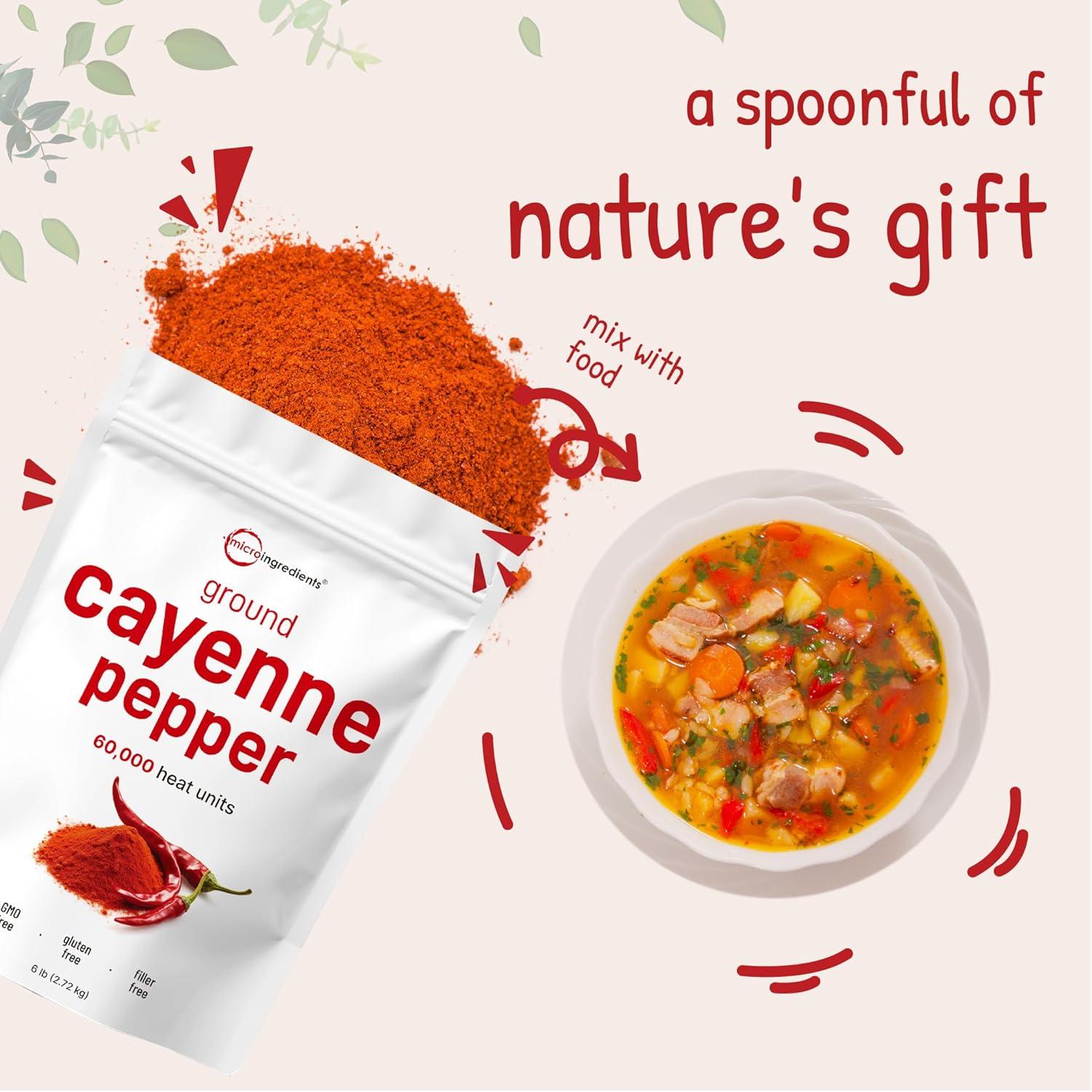 image:imageGround Cayenne Pepper Powder 6lbs 60000 SHU Heat Premium Source for Spice amp Seasoning Garden Protection from Wildlife Additive Free NonGMO Bulk Supply