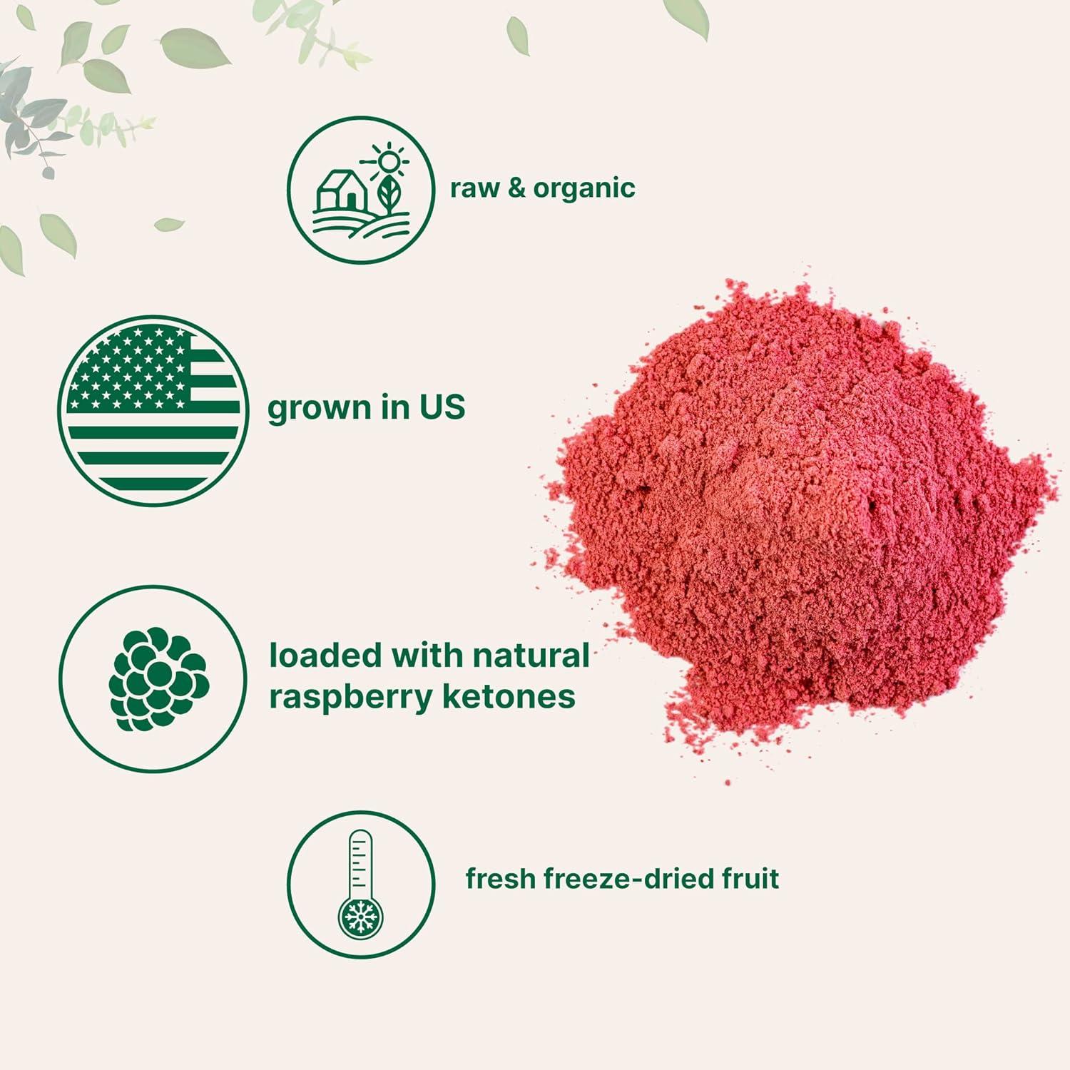 image:imageOrganic Raspberry Juice powder 8oz 100 Natural Fruit Powder FreezeDried Raspberries Source No Sugar amp Additives Great Flavor for Drinks Smoothie amp Beverages NonGMO amp Vegan Friendly