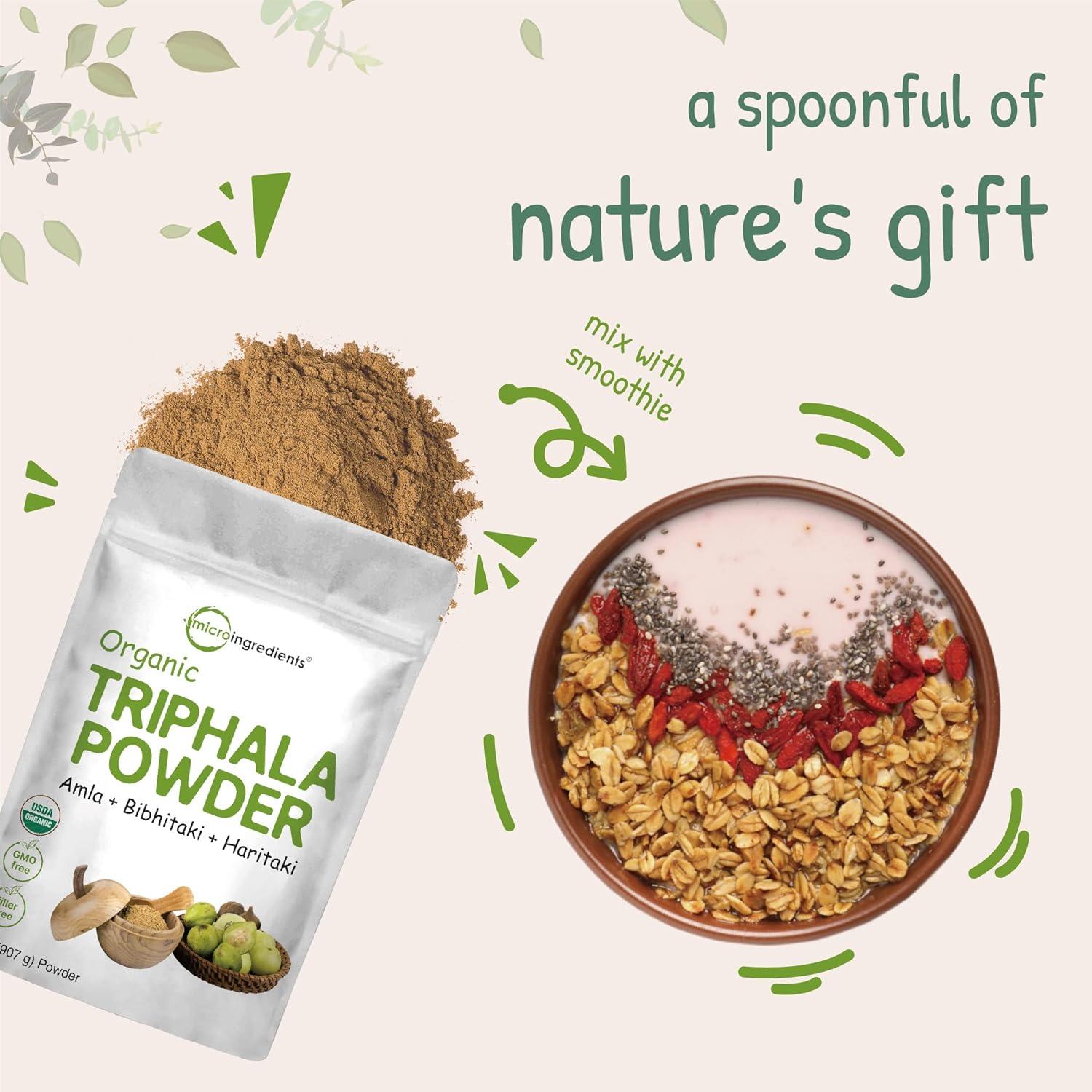 image:imageOrganic Triphala Powder 2 Pounds Amla Haritaki Bibhitaki India Origin Herbal Adaptogen Supplement Supports Colon amp Immune Health Vegan No GMOS