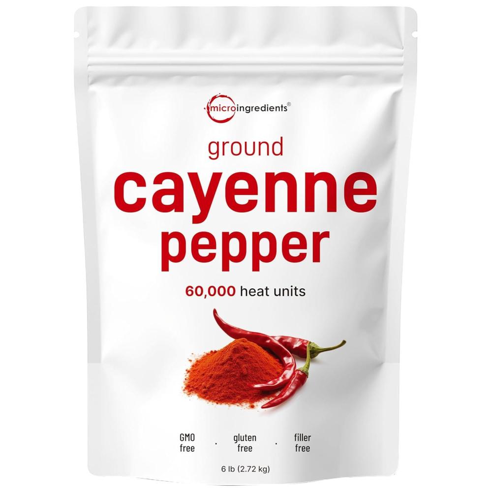 image:imageGround Cayenne Pepper Powder 6lbs 60000 SHU Heat Premium Source for Spice amp Seasoning Garden Protection from Wildlife Additive Free NonGMO Bulk Supply