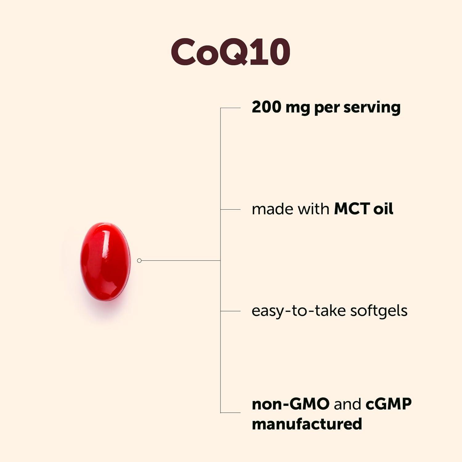 image:imageMicro Ingredients CoQ10 200mg Per Serving 240 Softgels Made with Coconut MCT Oil Coenzyme Q10 Ubiquinone NonGMO