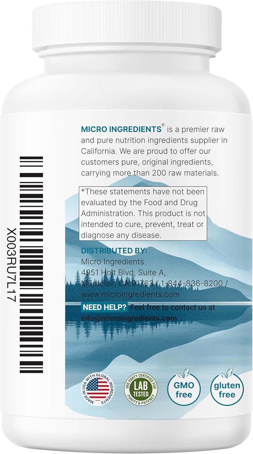 image:imageMicro Ingredients Magnesium Citrate 400mg 240 Capsules with Vitamin D3 1000IU amp B6 Muscle Heart amp Digestive Health Elemental Mineral amp Vitamins Complex NonGMO