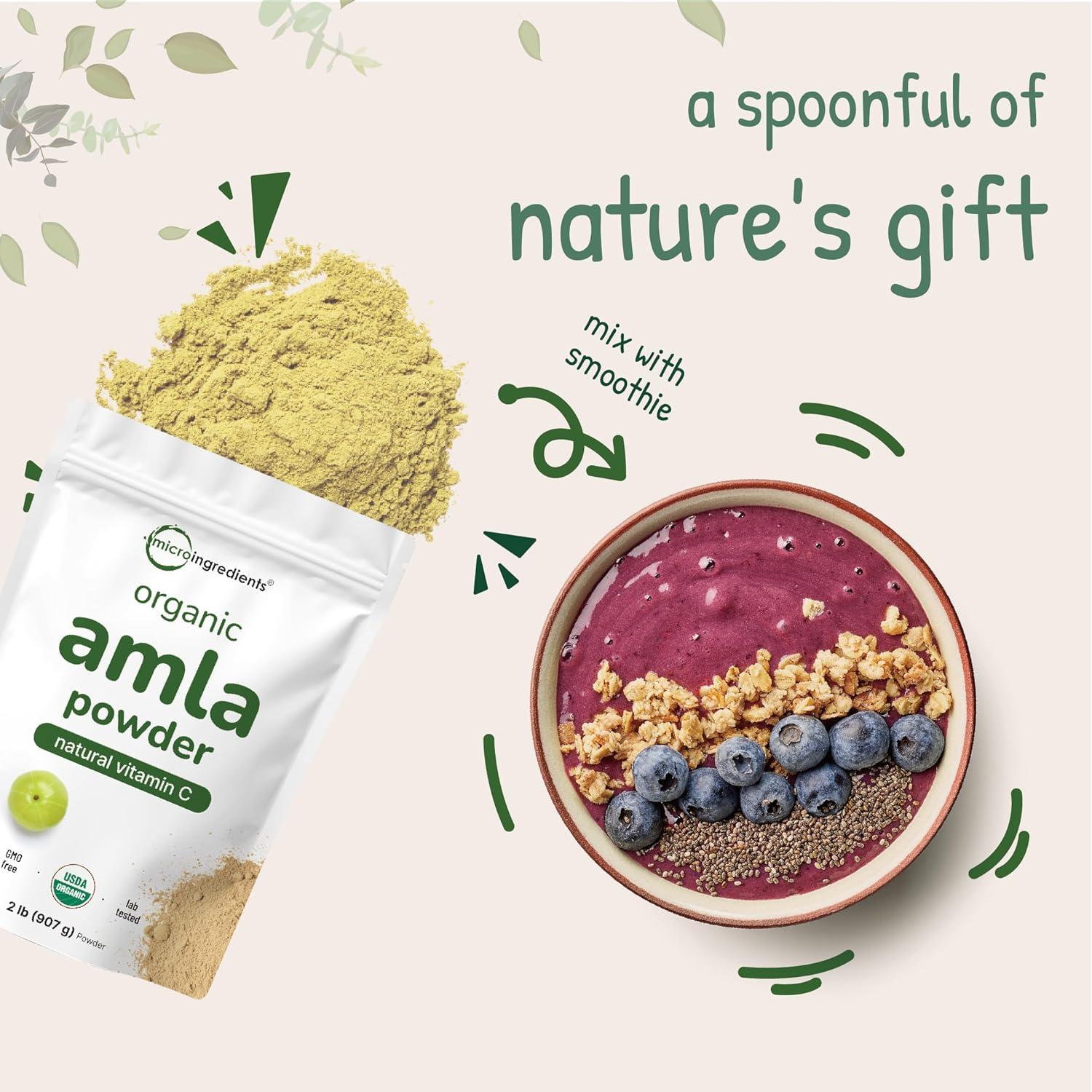 image:imageMicro Ingredients Organic Amla Powder Amalaki 32oz India Origin Gooseberry Powder Rich in Vitamin C Antioxidants Supports Immune Digestive amp Skin Health NonGMO Vegan amp Keto Friendly