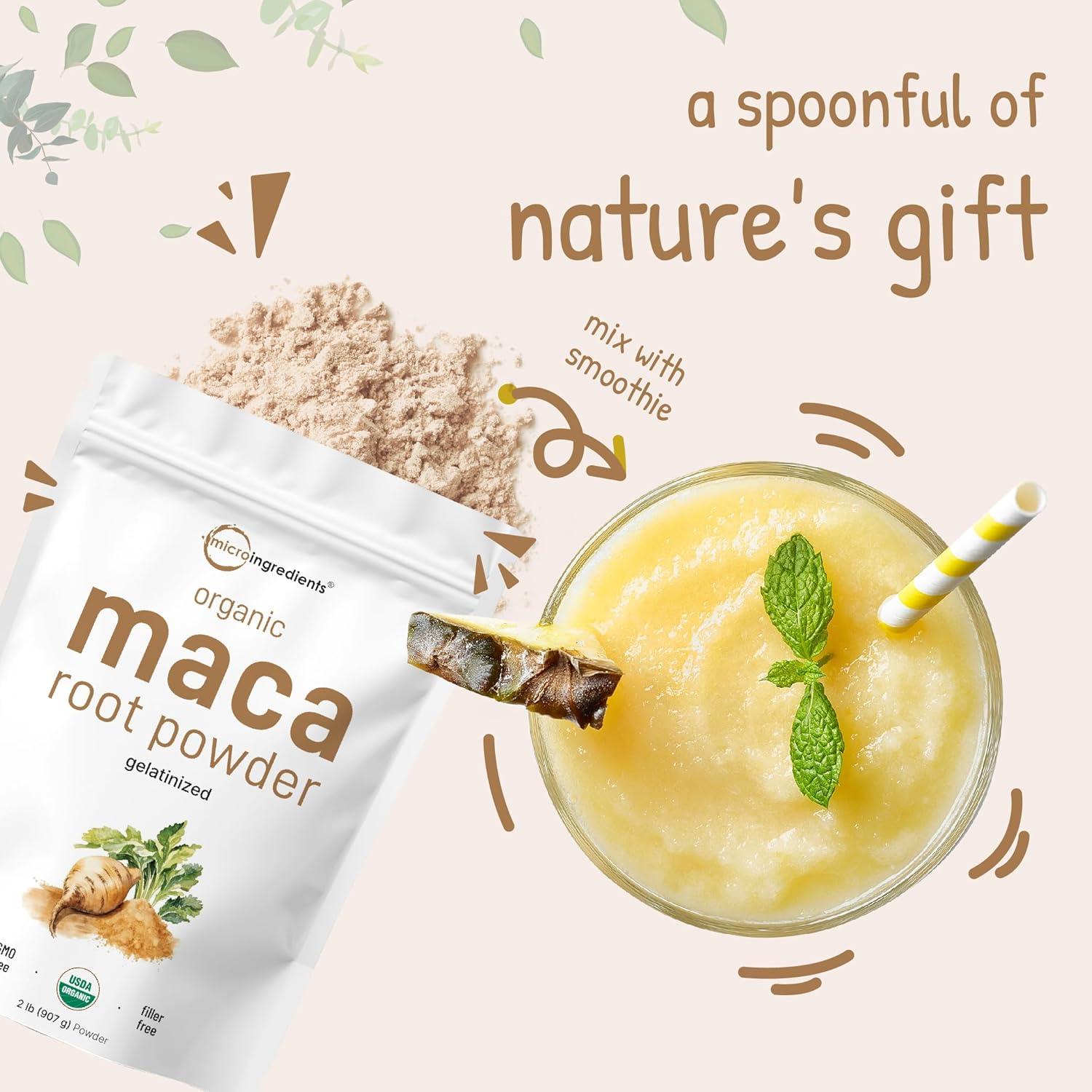 image:imageMicro Ingredients Organic Maca Root Powder 2 Pound Gelatinized for Better Absorption Rich in Antioxidants No GMOs Vegan Friendly and Peru Origin
