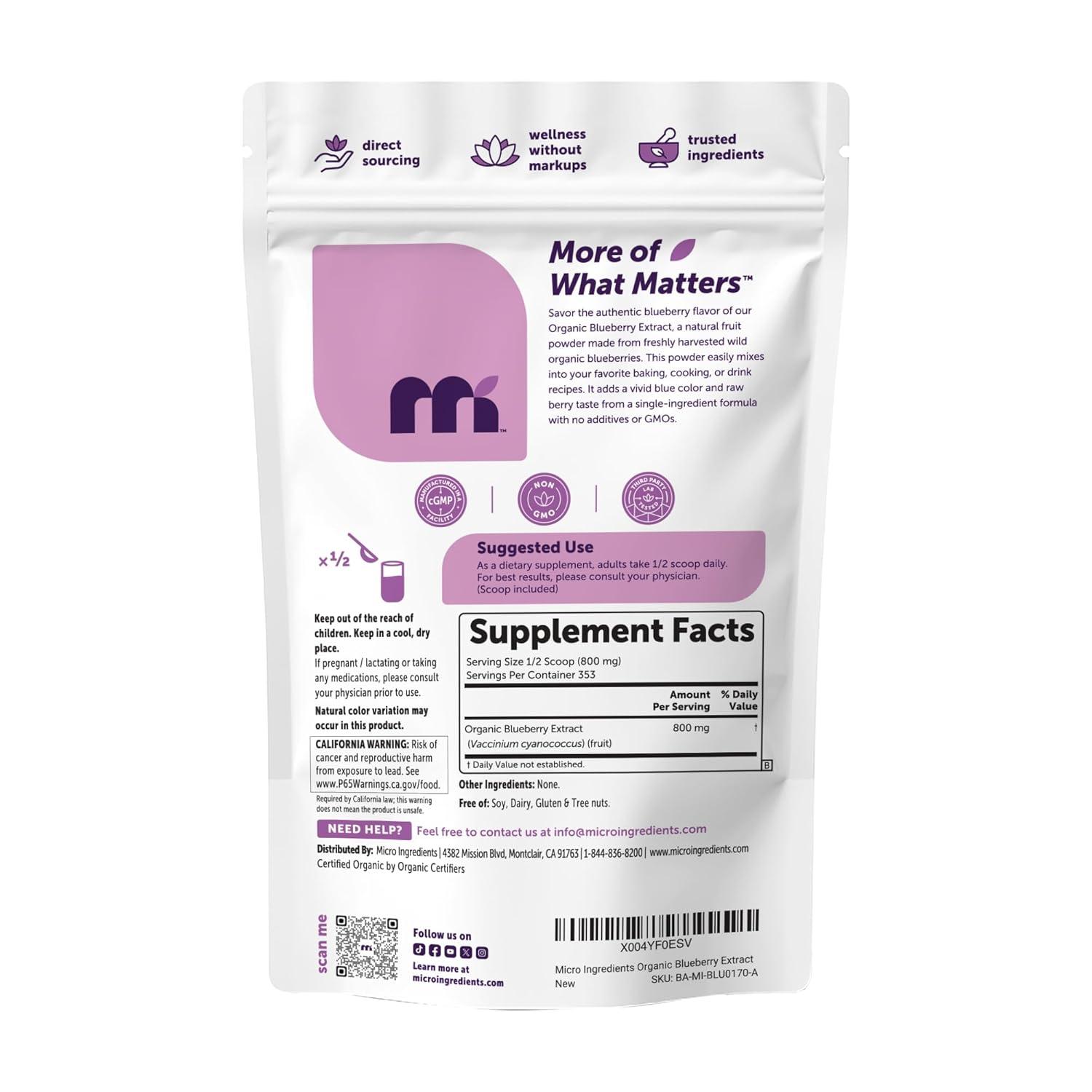 image:imageOrganic Blueberry Extract Powder 10oz 100 Natural Fruit Powder FreezeDried Wild Blueberries Source No Sugar amp Additives Great Flavor for Drinks Smoothie amp Beverages NonGMO amp Vegan