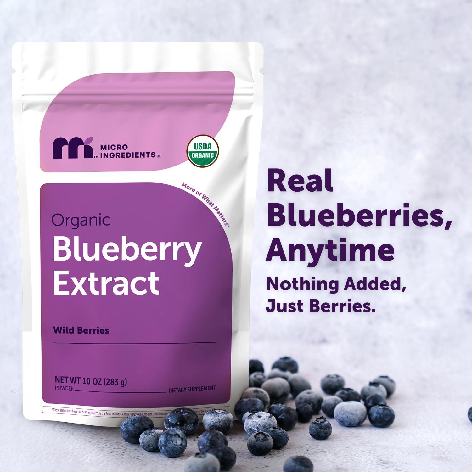 image:imageOrganic Blueberry Extract Powder 10oz 100 Natural Fruit Powder FreezeDried Wild Blueberries Source No Sugar amp Additives Great Flavor for Drinks Smoothie amp Beverages NonGMO amp Vegan