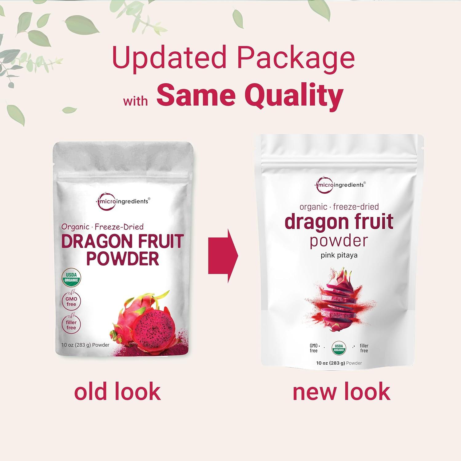 image:imageOrganic Dragon Fruit Powder 10oz 100 Natural Fruit Powder FreezeDried Pink Pitaya Source No Sugar amp Additives Great Flavor for Drinks Smoothie amp Beverages NonGMO amp Vegan Friendly
