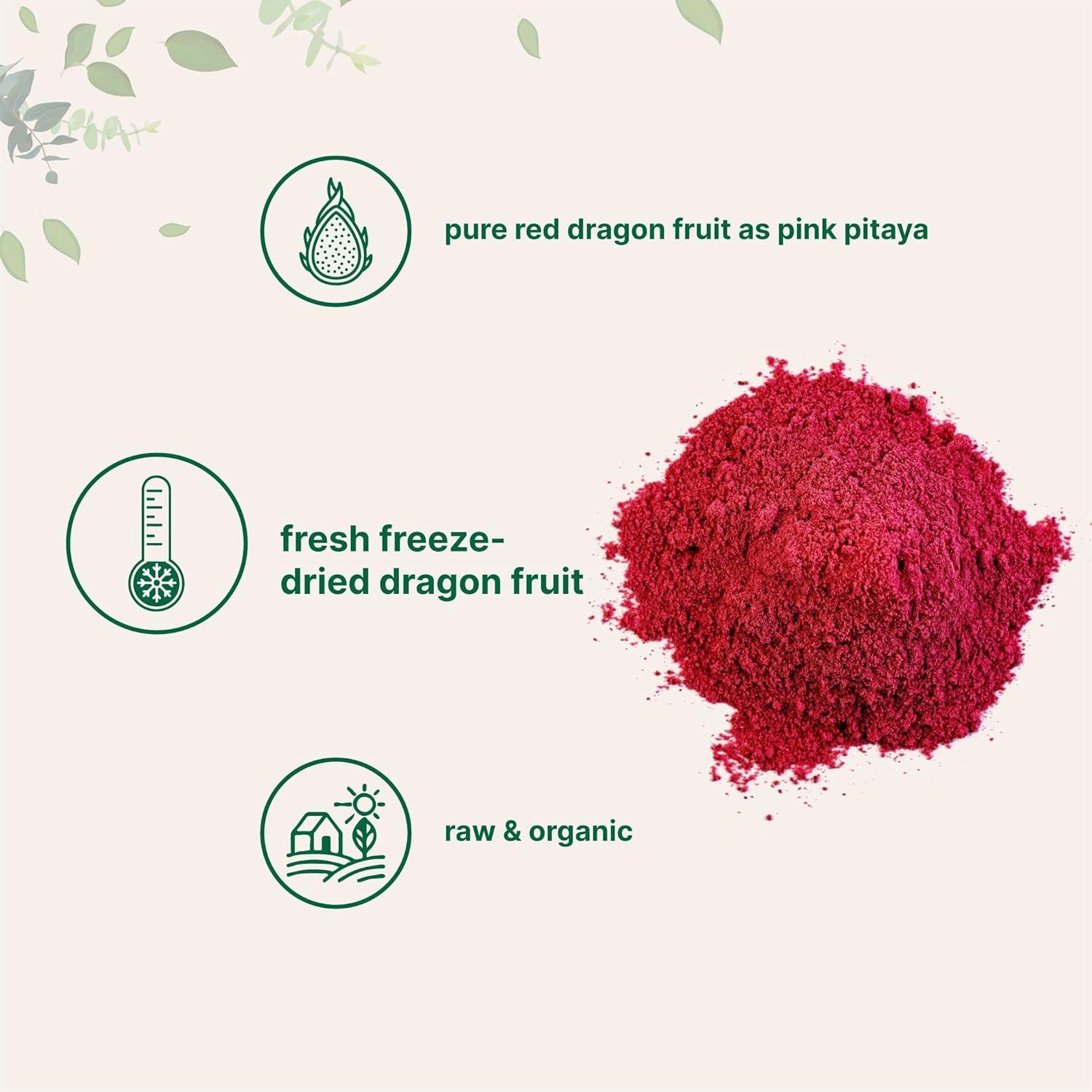 image:imageOrganic Dragon Fruit Powder 10oz 100 Natural Fruit Powder FreezeDried Pink Pitaya Source No Sugar amp Additives Great Flavor for Drinks Smoothie amp Beverages NonGMO amp Vegan Friendly