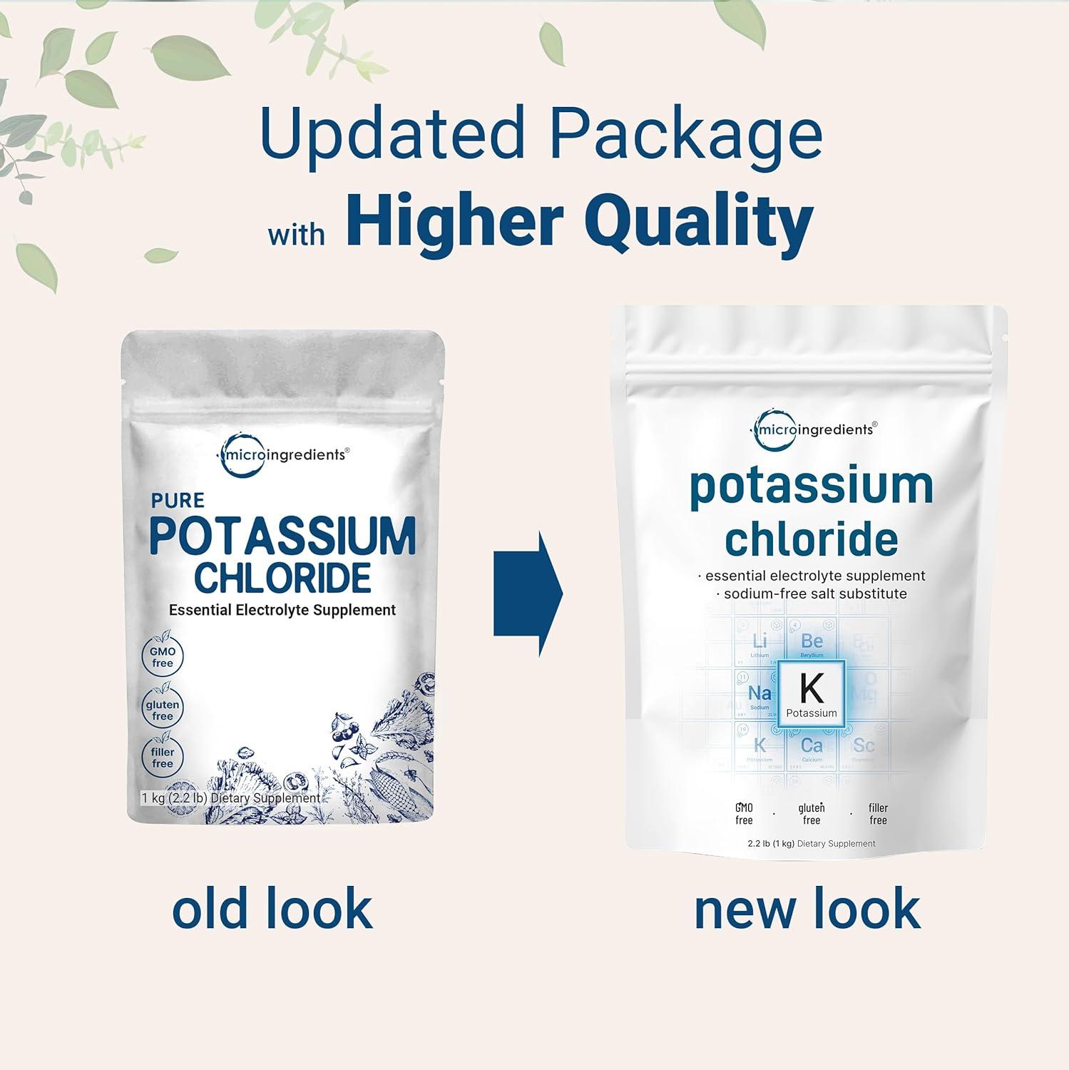 image:imagePotassium Chloride Powder 1 KG 35 Ounce Salt Substitute amp Essential Hydration Electrolyte Supplement Supports Mineral Balance Heart Joint and Immune Health Filler Free Dissolves Easily