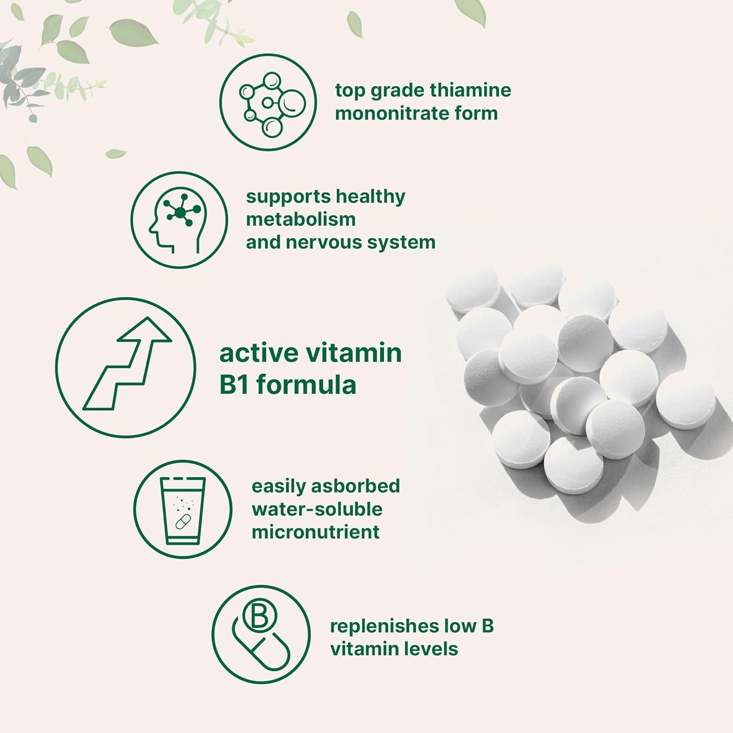 image:imageVitamin B1 500mg Per Serving 240 Tablets Vitamin B1 Thiamine Supplement Essential B Vitamins Supports Metabolism amp Healthy Nervous System NonGMO Easy to Swallow