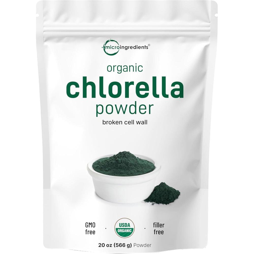 image:imageMicro Ingredients Organic Chlorella Powder 20 Ounces Broken Cell Wall for Complete Absorption Raw Superfood Supplement Rich in Protein amp Vitamins NonGMO Vegan NonIrradiated
