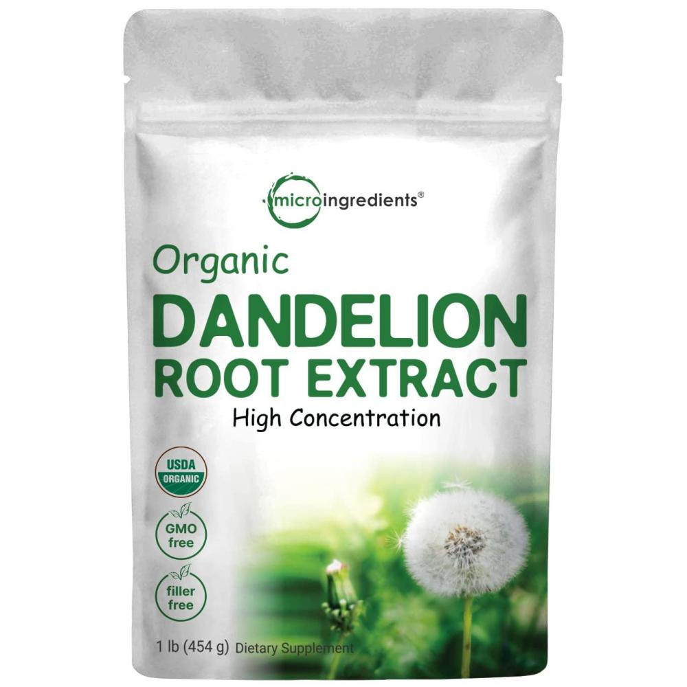 image:imageOrganic Dandelion Root Tea Powder 1lb  Up to 450 Servings  Premium Source for Daily Beverage  100 Pure Dandelion Supplement  Caffeine Free NonGMO No Sugar EcoFriendly Recyclable Bags16 Ounce Pack of 1