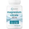 image:imageMicro Ingredients Magnesium Citrate 400mg 240 Capsules  with Vitamin D3 1000IU amp B6  Muscle Heart amp Digestive Health  Elemental Mineral amp Vitamins Complex  NonGMO