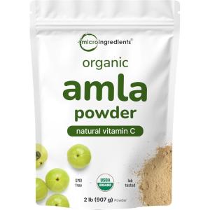 Micro Ingredients Organic Amla Powder (Amalaki) | 32oz, India Origin Gooseberry Powder | Rich in Vitamin C, Antioxidants, Supports Immune, Digestive & Skin Health, Non-GMO, Vegan & Keto Friendly