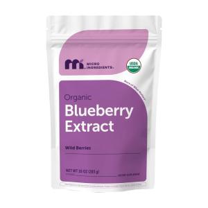 Organic Blueberry Extract Powder, 10oz | 100% Natural Fruit Powder | Freeze-Dried Wild Blueberries Source | No Sugar & Additives | Great Flavor for Drinks, Smoothie, & Beverages | Non-GMO & Vegan