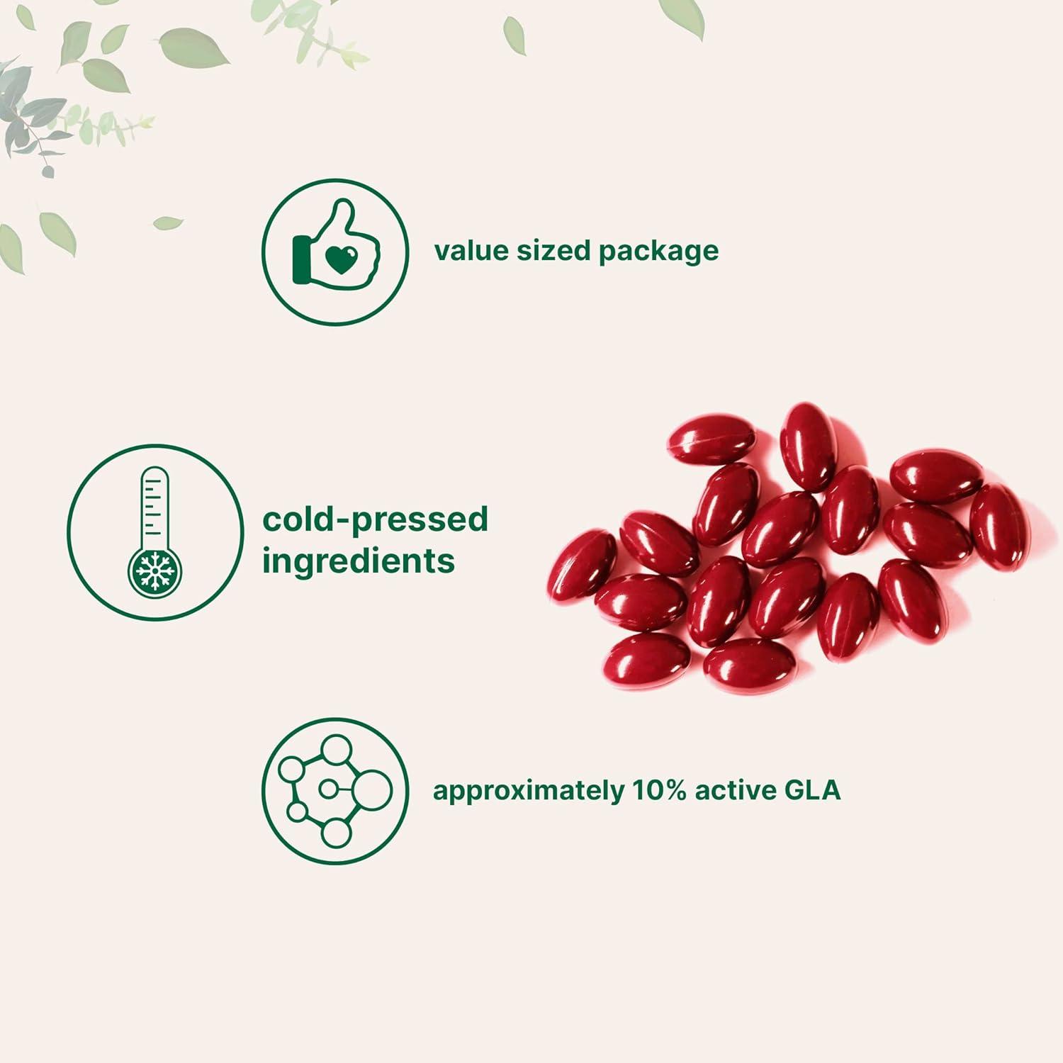 image:imageEvening Primrose Oil 1300mg Per Serving 240 Softgels Enhanced with 40mg Black Cohosh Extract Cold Pressed 10 Active GLA NonGMO No Gluten Easy to Swallow
