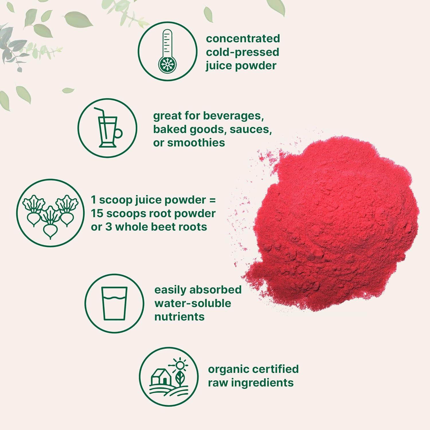 image:imageMicro Ingredients Organic Beet Root Juice Powder 1 Pound Cold Pressed Water Soluble High Concentrated Raw Beet Supplement Superfood Drink Mix NonGMO Vegan Friendly Plant Based