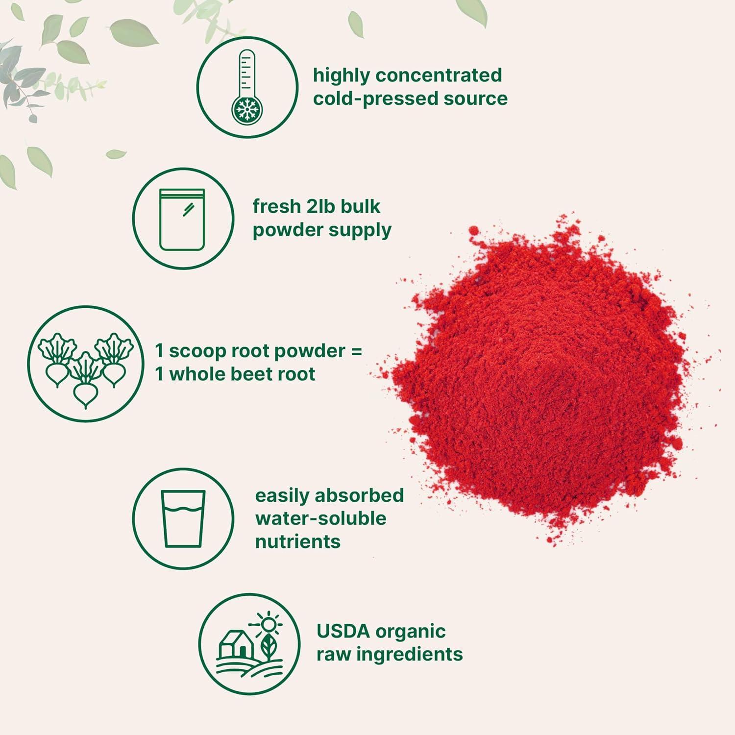image:imageMicro Ingredients Organic Beet Root Powder 4 Pounds Cold Pressed Water Soluble High Concentrated Raw Beetroot Supplement Natural Nitric Oxide Superfood Drink Mix NonGMO Vegan Friendly2 Pound Pack of 1