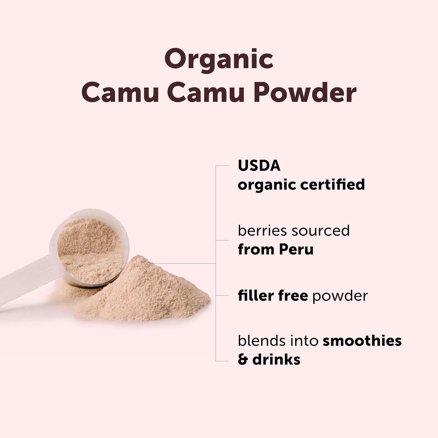 image:imageMicro Ingredients Organic Camu Camu Powder 12 oz Freshly Harvested Berry Source Source of Naturally Occurring Vitamin C NonGMO Vegan Friendly