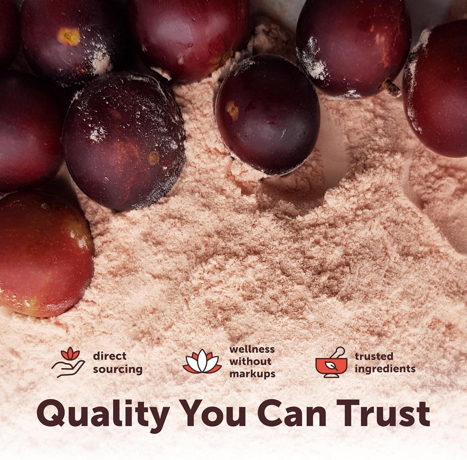 image:imageMicro Ingredients Organic Camu Camu Powder 12 oz Freshly Harvested Berry Source Source of Naturally Occurring Vitamin C NonGMO Vegan Friendly