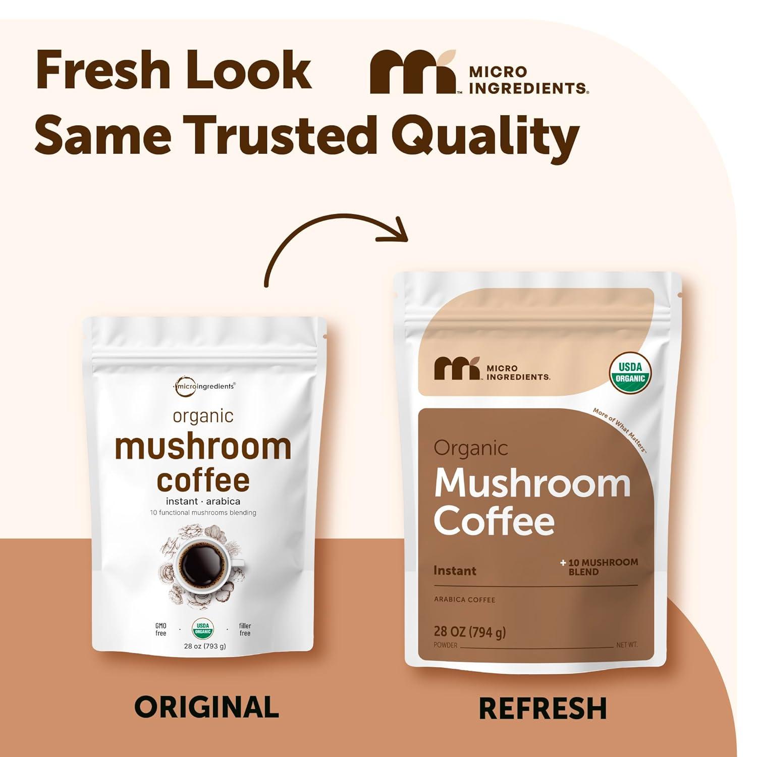 image:imageMicro Ingredients Organic Instant 10 in 1 Mushroom Coffee Powder 28 Ounce 317 Servings Premium Arabica Coffee with Lions Mane Chaga Reishi amp More28 Ounce Pack of 1