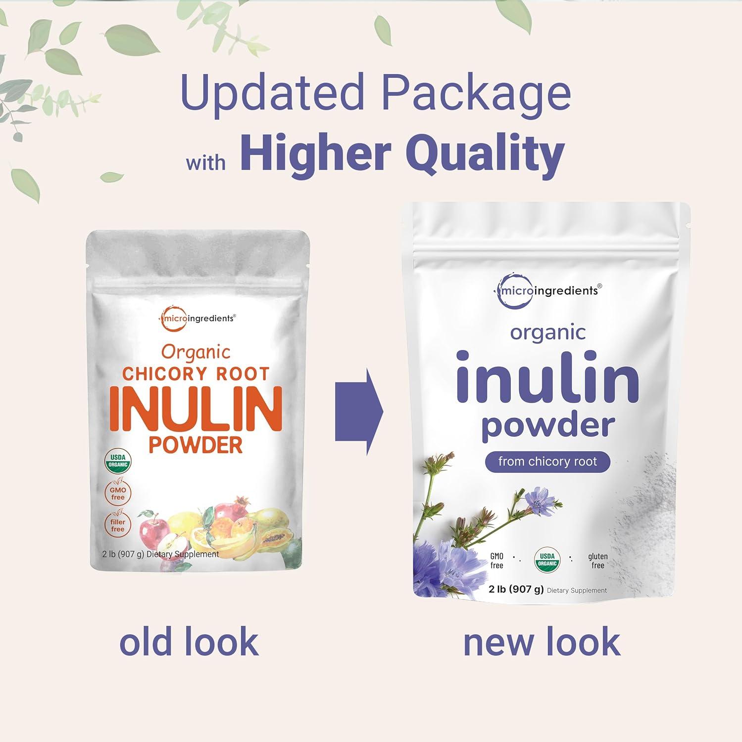image:imageMicro Ingredients Organic Inulin Fiber Powder 2lb Natural Prebiotic to Support Digestive amp Gut Health Soluble Easily Digestible Unflavored Vegan