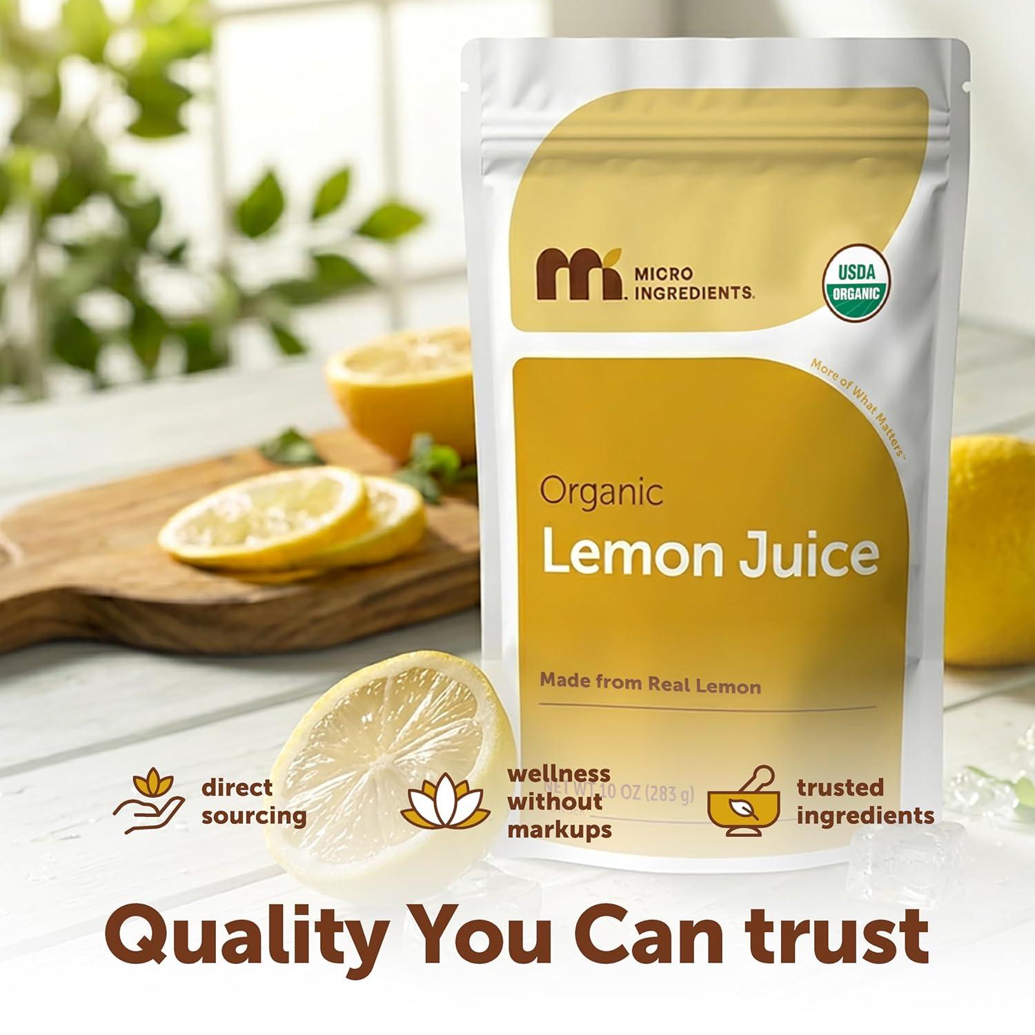 image:imageMicro Ingredients Organic Lemon Juice Powder 2 Pack ColdPressed Lemon Source Natural Vitamin C No Sugar or Additives Great for Drinks Smoothies amp Beverages NonGMO Vegan Friendly10 Ounce Pack of 1