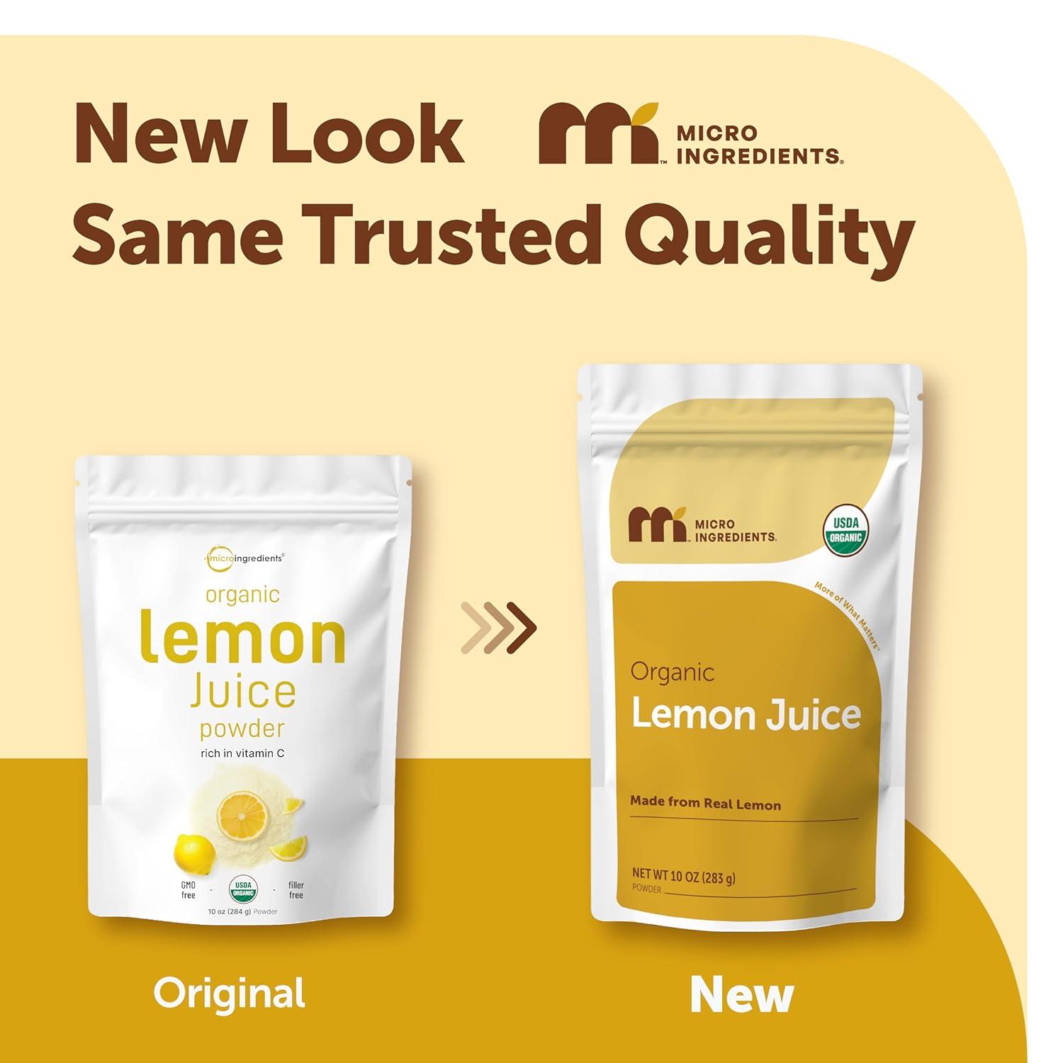 image:imageMicro Ingredients Organic Lemon Juice Powder 2 Pack ColdPressed Lemon Source Natural Vitamin C No Sugar or Additives Great for Drinks Smoothies amp Beverages NonGMO Vegan Friendly10 Ounce Pack of 1