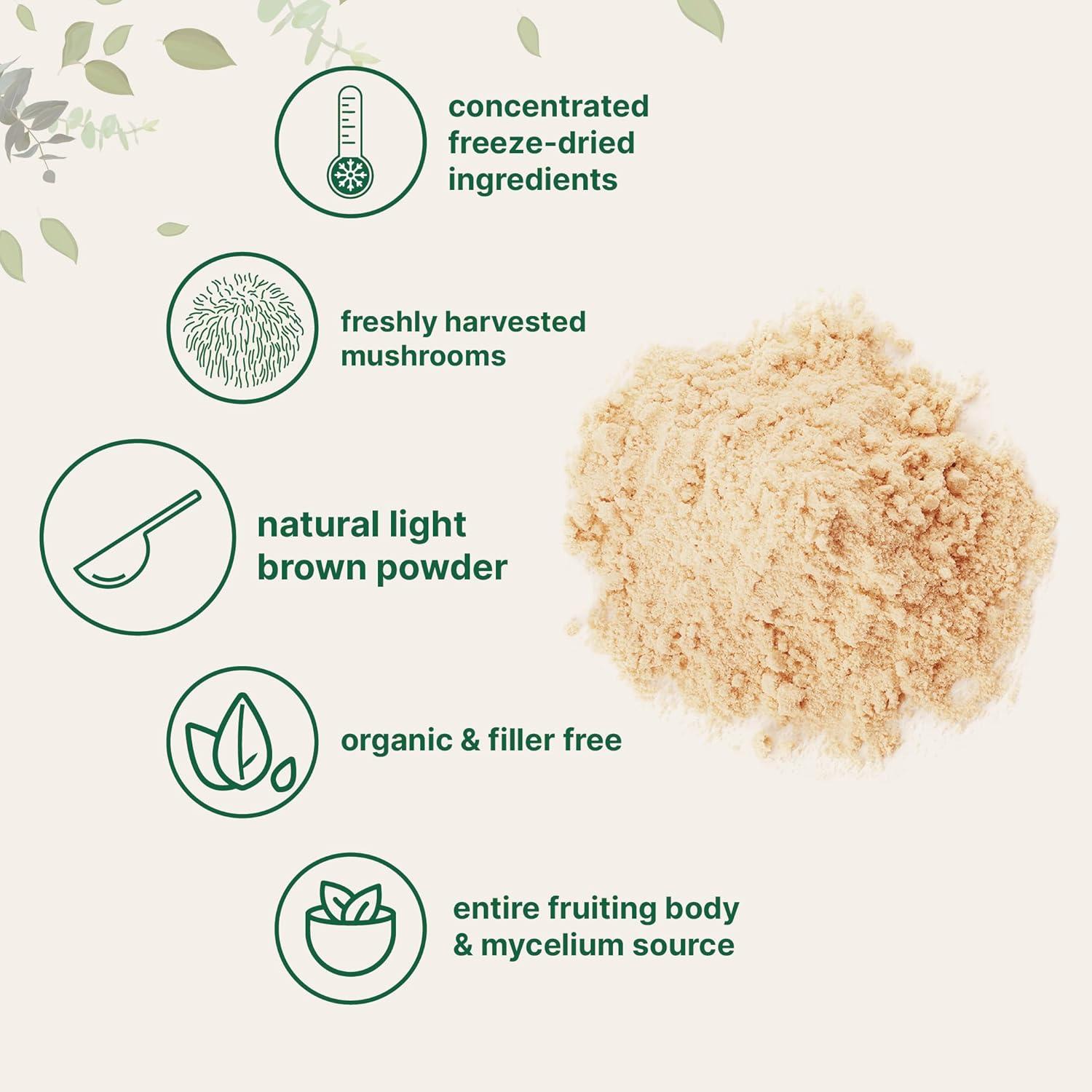 image:imageMicro Ingredients Organic Lions Mane Mushroom Powder 16oz Pure Fruiting Body Superfood Supports Brain Focus Energy amp Immune Health Great for Smoothies amp Coffee Filler Free Vegan NonGMO8 Ounce Pack of 1