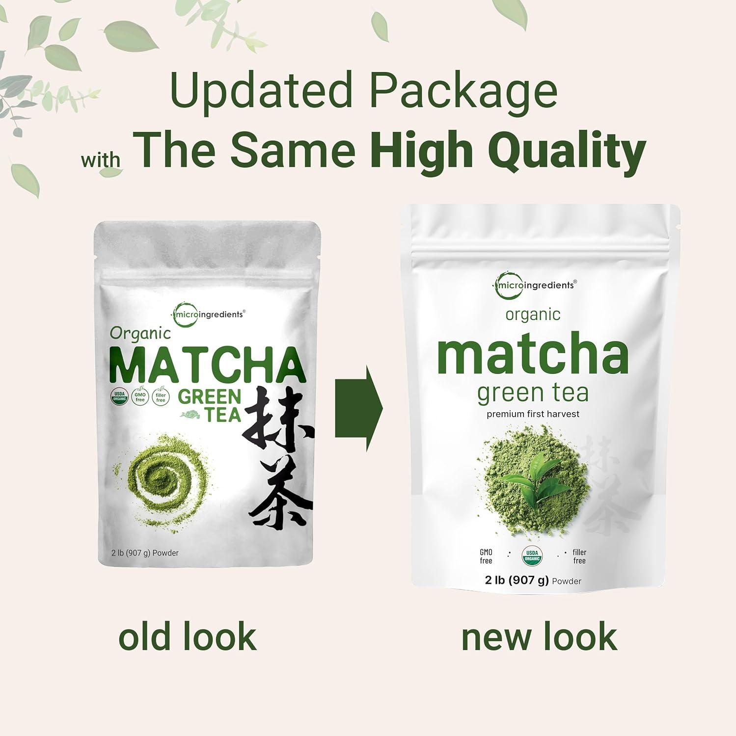 image:imageMicro Ingredients Organic Matcha Green Tea Powder 2 lb First Harvest Culinary Grade from Japan 100 Pure amp Unflavored Great for Tea Latte amp Smoothies NonGMO 0 Calories EcoFriendly Packaging32 Ounce Pack of 1