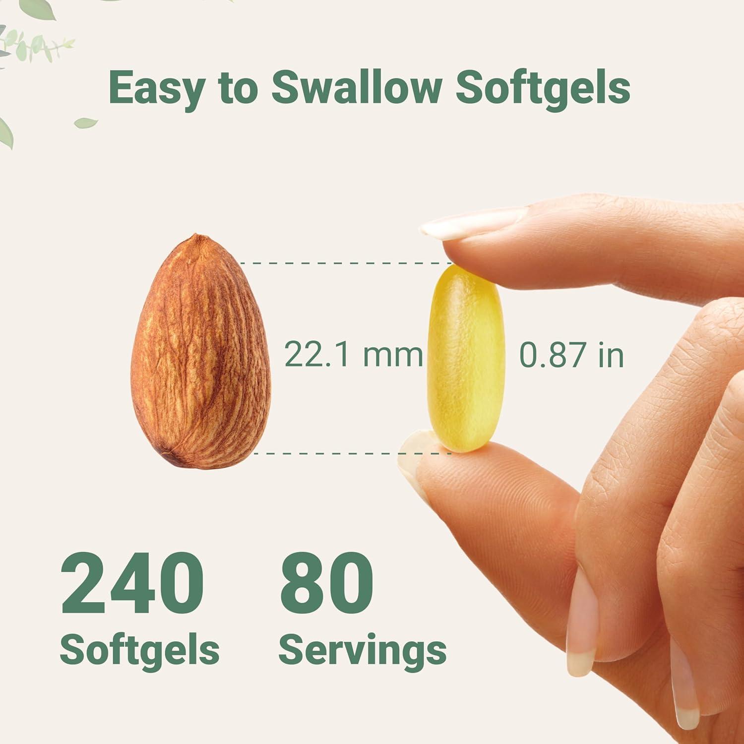 image:imageMicro Ingredients Triple Strength Omega 3 Fish Oil Supplements 4200mg Per Serving 240 Softgels Lemon Flavored Burpless EPA 1200mg DHA 900mg Deep Sea Fish240 Count Pack of 1