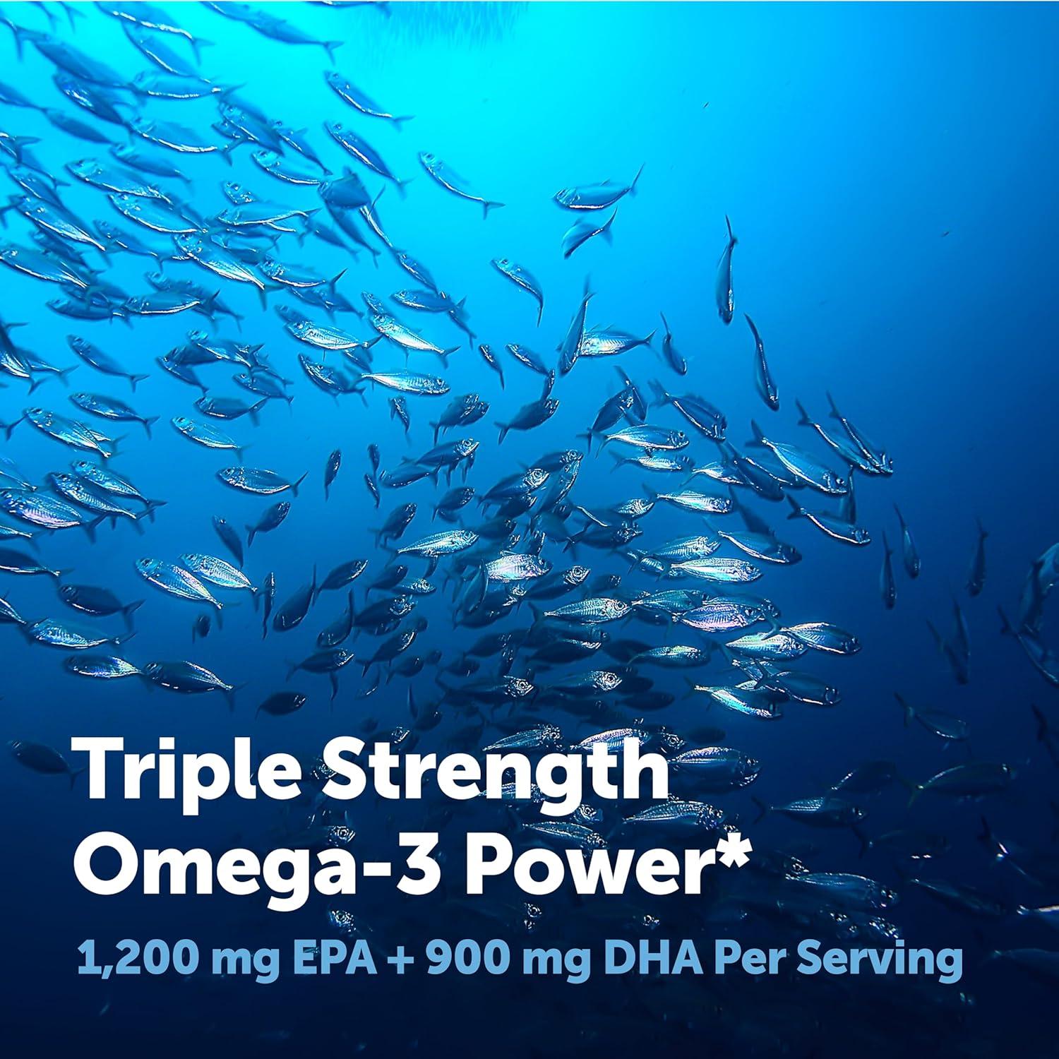 image:imageMicro Ingredients Triple Strength Omega 3 Fish Oil Supplements 4200mg Per Serving 240 Softgels Lemon Flavored Burpless EPA 1200mg DHA 900mg Deep Sea Fish120 Count Pack of 1