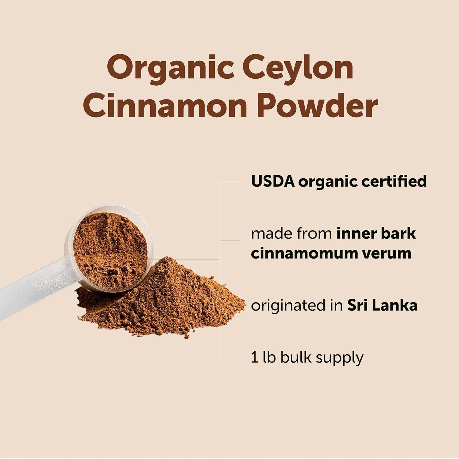 image:imageOrganic Ceylon Cinnamon Powder 2 lb Premium Sri Lanka Source Sweet amp Earthy Flavor Great for Baking Cooking amp Drinks Additive Free NonGMO Bulk Supply1 Pound Pack of 1