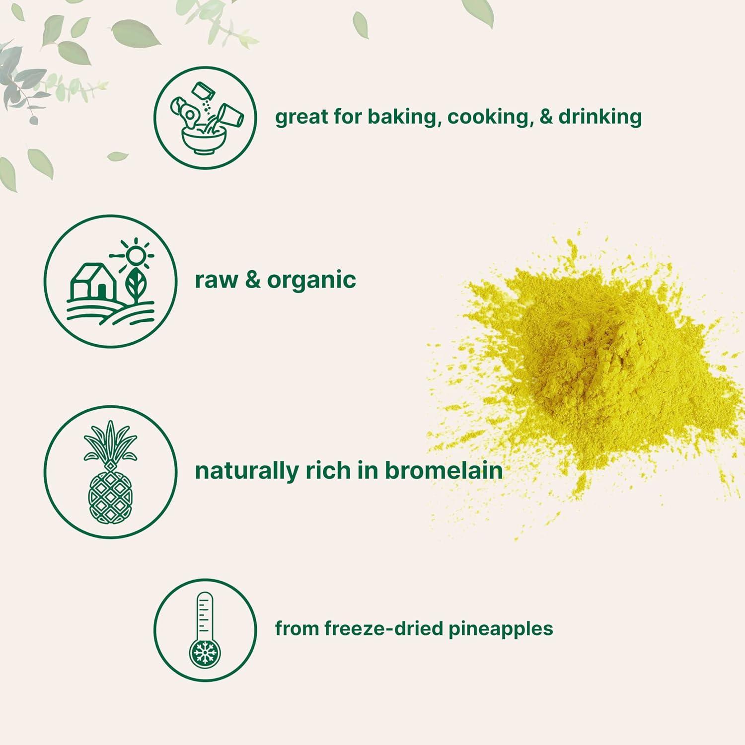 image:imageOrganic Pineapple Powder 8oz 100 Natural Fruit Powder FreezeDried Pineapples Source No Sugar amp Additives Great Flavor for Drinks Smoothie amp Beverages NonGMO amp Vegan Friendly
