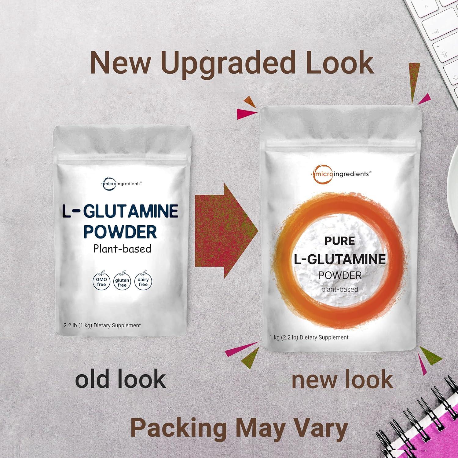 image:imagePure LGlutamine Powder 22lbs 1kg Free Form Amino Acid Unflavored Glutamine Supplement NonGMO Vegan Friendly