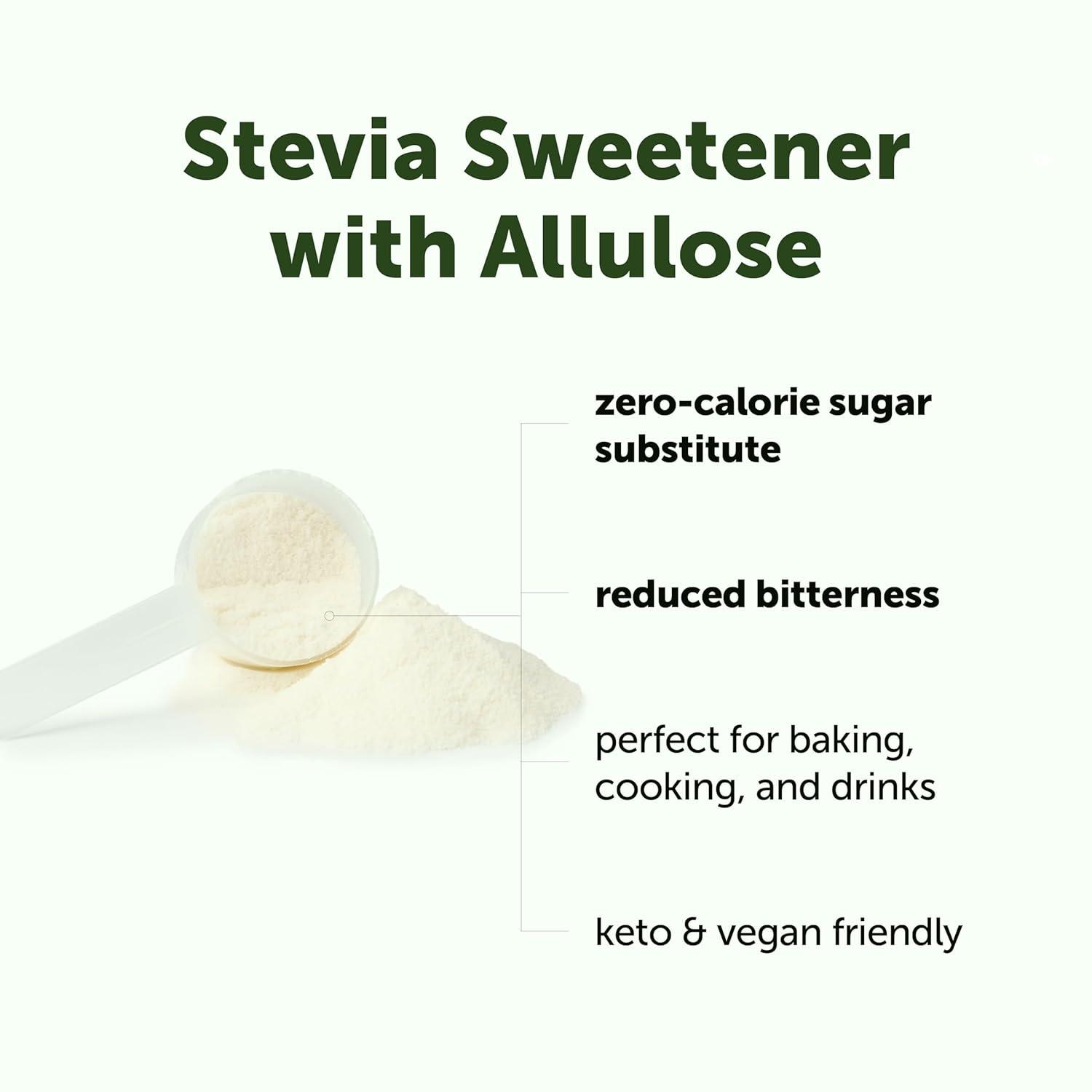 image:imageStevia Sweetener Powder with Allulose 4 lb 64 oz ZeroCalorie Sugar Substitute Reduced Bitterness No Erythritol 453 Servings Keto amp Vegan Friendly NonGMO