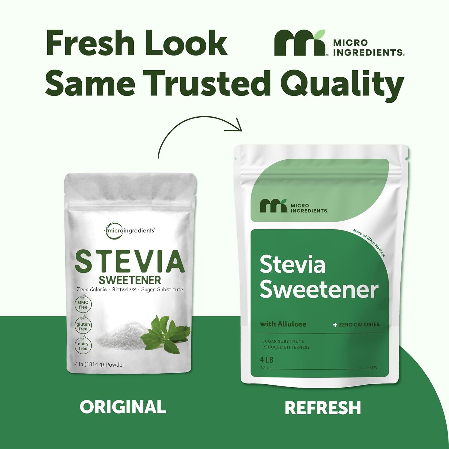 image:imageStevia Sweetener Powder with Allulose 4 lb 64 oz ZeroCalorie Sugar Substitute Reduced Bitterness No Erythritol 453 Servings Keto amp Vegan Friendly NonGMO