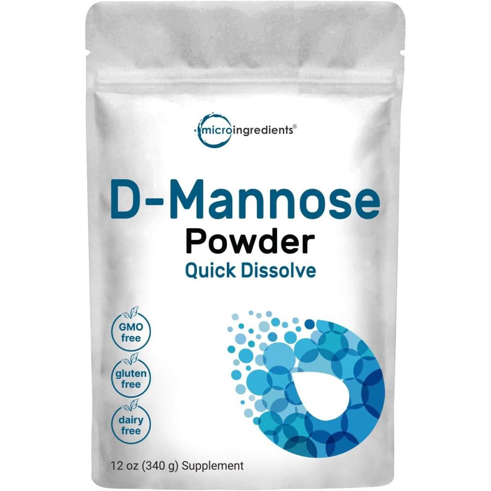 image:imageMicro Ingredients D Mannose Powder Pure Mannose Supplement Quick Water Soluble Support Urinary Tract Cleanse amp Bladder Health Premium Mannose for Women and Men Vegan Friendly