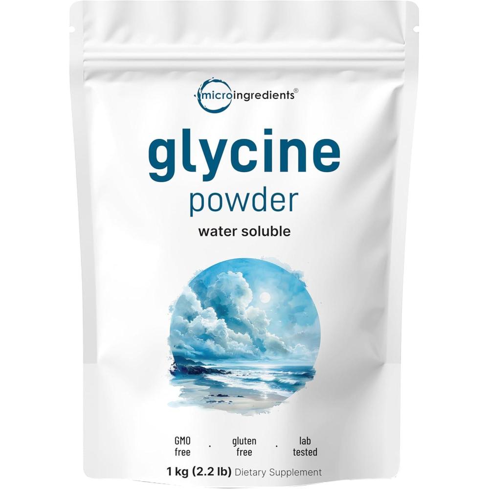 image:imageMicro Ingredients Glycine Powder 1KG 22 Pounds Glycine 1000mg Per Serving Water Soluble and Products of USA22 Pound Pack of 1