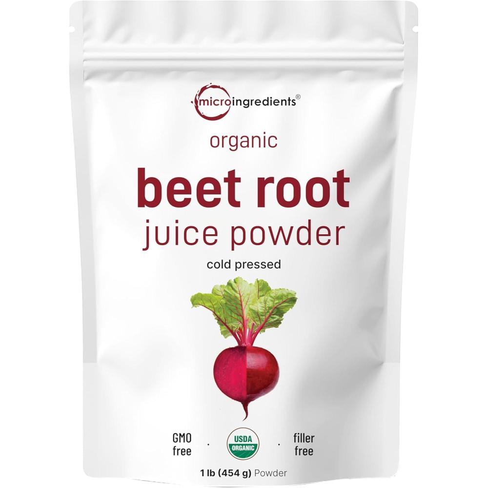 image:imageMicro Ingredients Organic Beet Root Juice Powder 1 Pound Cold Pressed Water Soluble High Concentrated Raw Beet Supplement Superfood Drink Mix NonGMO Vegan Friendly Plant Based
