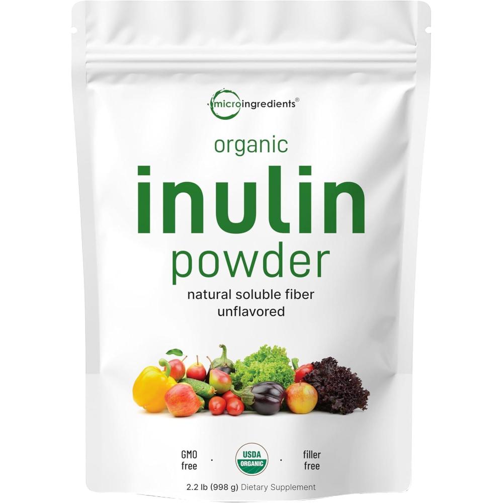 image:imageMicro Ingredients Organic Inulin FOS Fiber Powder 22 lbs Quick WaterSoluble Prebiotic Natural Fiber for Smoothies amp Drinks Vegan Friendly Dissolves Clear22 Pound Pack of 1