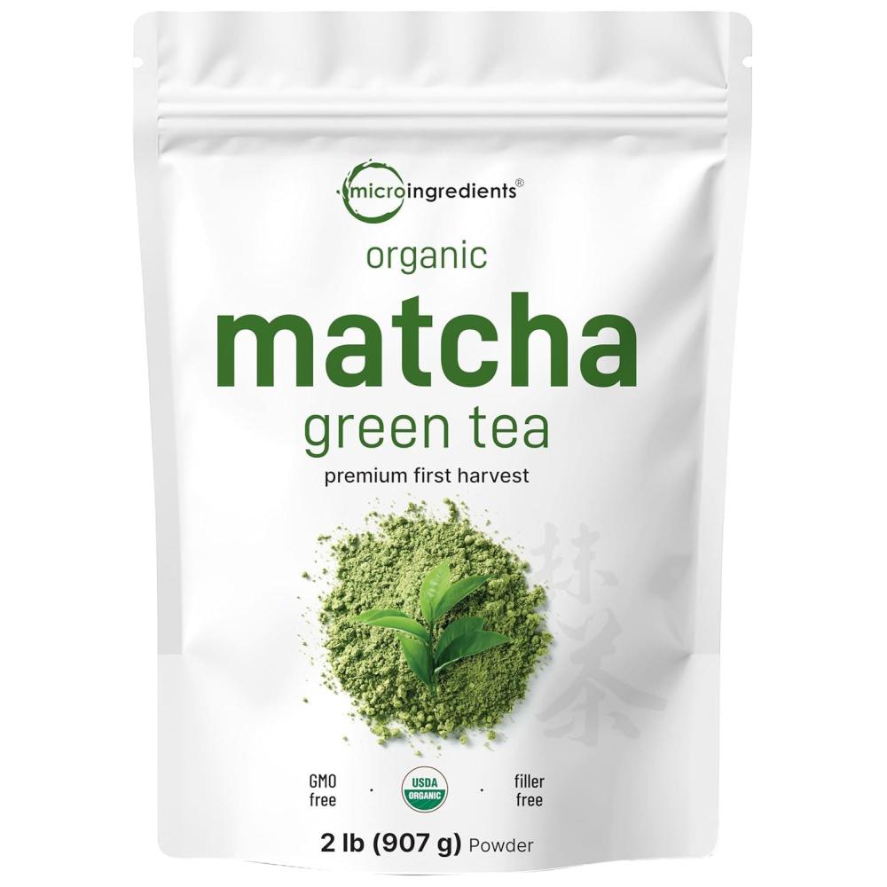 image:imageMicro Ingredients Organic Matcha Green Tea Powder 2 lb First Harvest Culinary Grade from Japan 100 Pure amp Unflavored Great for Tea Latte amp Smoothies NonGMO 0 Calories EcoFriendly Packaging32 Ounce Pack of 1