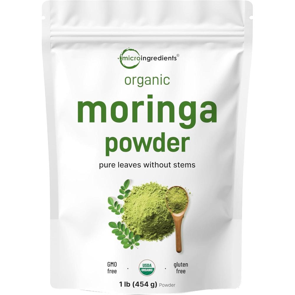 image:imageMicro Ingredients Organic Moringa Oleifera Leaf Powder 2 Pound  Rich in Antioxidants amp Immune Vitamins  Pure Leaves Without Stems  Great Superfoods for Tea or Drink  India Grown Vegan16 Ounce Pack of 1