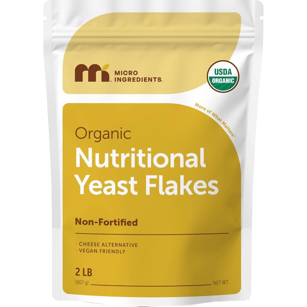 image:imageMicro Ingredients Organic NonFortified Nutritional Yeast Flakes 2 Pounds  Vegan Protein B Vitamins amp Betaglucans  Keto Friendly Dairy Free Cheese Substitute NonGMO Gluten Free