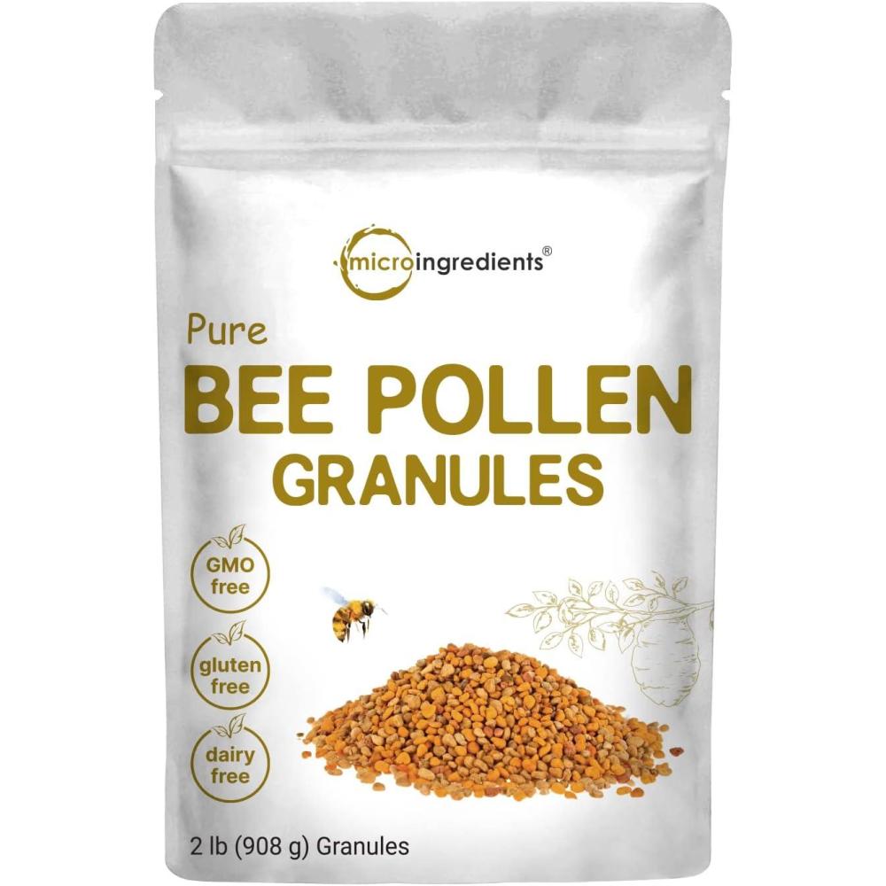 image:imageMicro Ingredients Pure Bee Pollen Granules 2 lb Fresh Harvest Raw amp Natural Superfood Rich in B Vitamins Minerals Protein amp Antioxidants Keto NonGMO