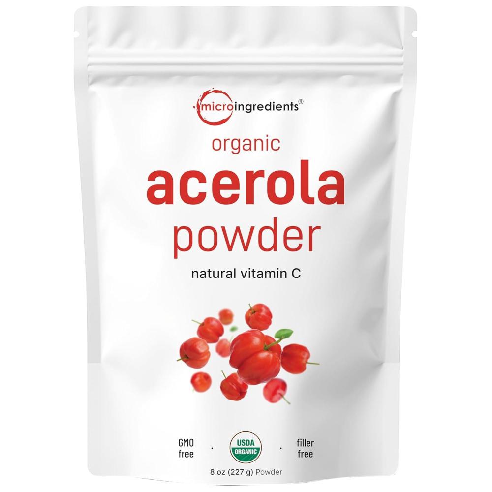 image:imageOrganic Acerola Powder 8oz  Natural Organic Vitamin C Superfood  No Sugar amp Additives  Great Flavor for Drinks Smoothie amp Beverages  NonGMO amp Vegan Friendly Brazil Origin