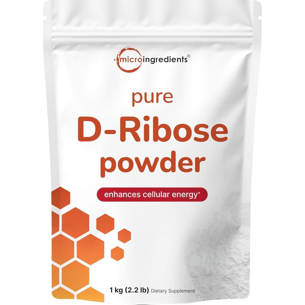 image:imagePure D Ribose Powder 1 KG 22 Pound amp 200 Servings  Hair Support Supplement Natural Simple Sugar Dissolves Clear Pharmaceutical Grade  Filler Free No GMOs No Gluten amp Water Soluble