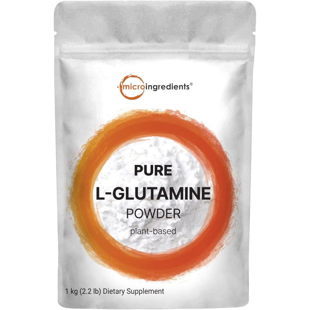 image:imagePure LGlutamine Powder 22lbs 1kg  Free Form Amino Acid  Unflavored Glutamine Supplement  NonGMO Vegan Friendly