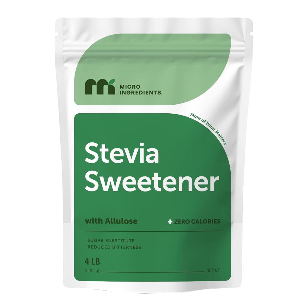 image:imageStevia Sweetener Powder with Allulose 4 lb 64 oz ZeroCalorie Sugar Substitute Reduced Bitterness No Erythritol 453 Servings Keto amp Vegan Friendly NonGMO